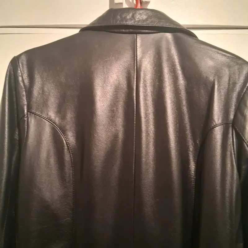 Abrigo de cuero negro Next - 3