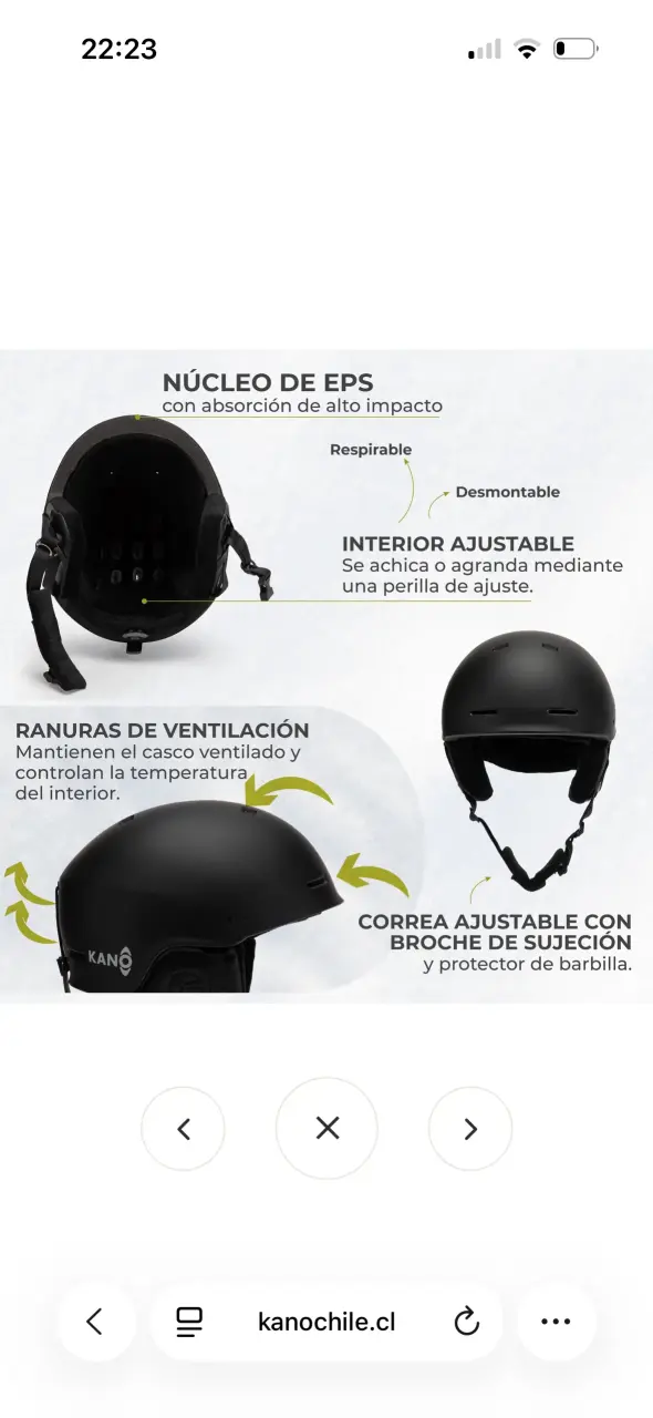 Casco negro Kano Outdoors Talla M - 5