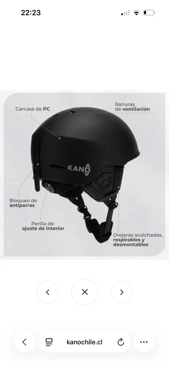 Casco negro Kano Outdoors Talla M - 6