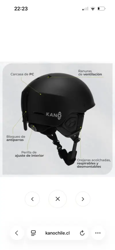 Casco negro Kano Outdoors Talla M - miniatura 6
