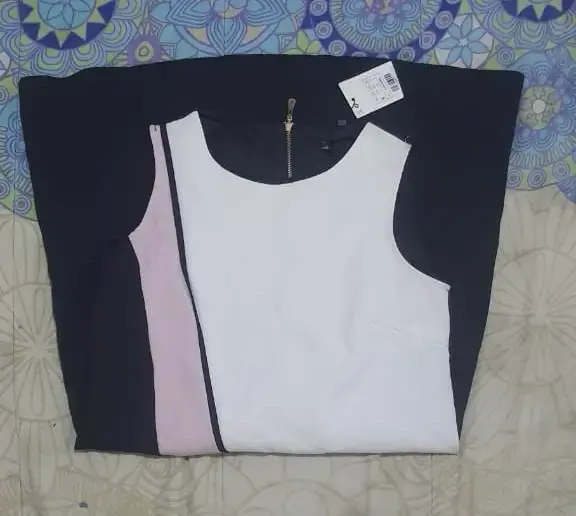 Vestido sin mangas bicolor - 2