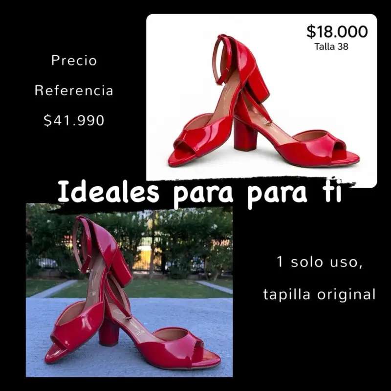 Zapatos rojos de taco alto