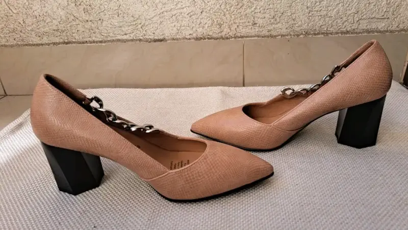 Zapatos tacón beige EDA MANZINI - 4