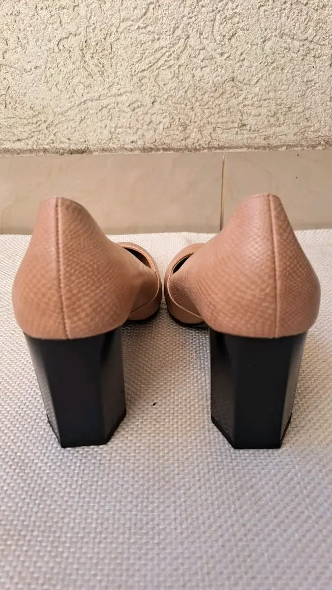 Zapatos tacón beige EDA MANZINI - 5