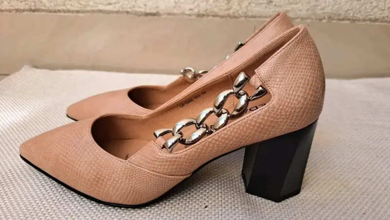 Zapatos tacón beige EDA MANZINI - 6