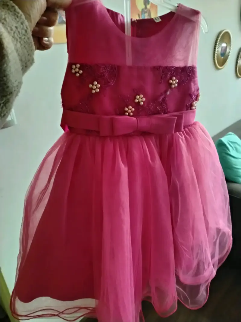 Vestido infantil rojo con lunares - 2