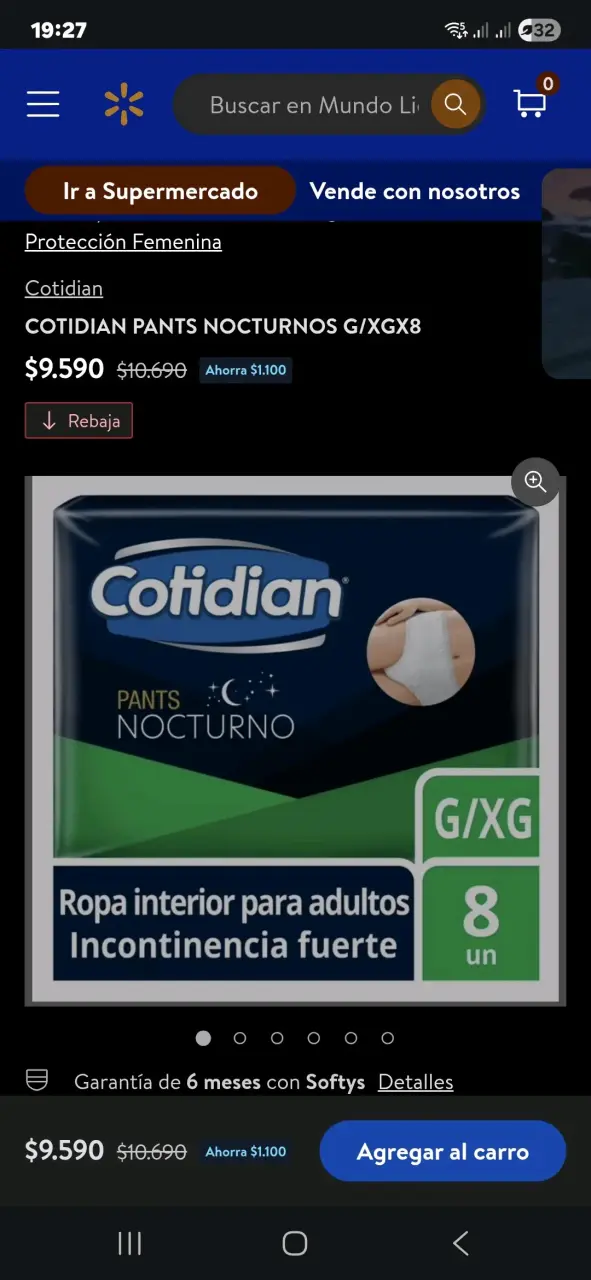 Ropa interior nocturna Cotidian G/XG - 1