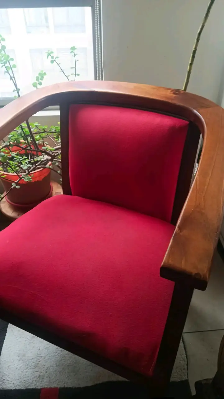 Juego de muebles vintage rojos - 2
