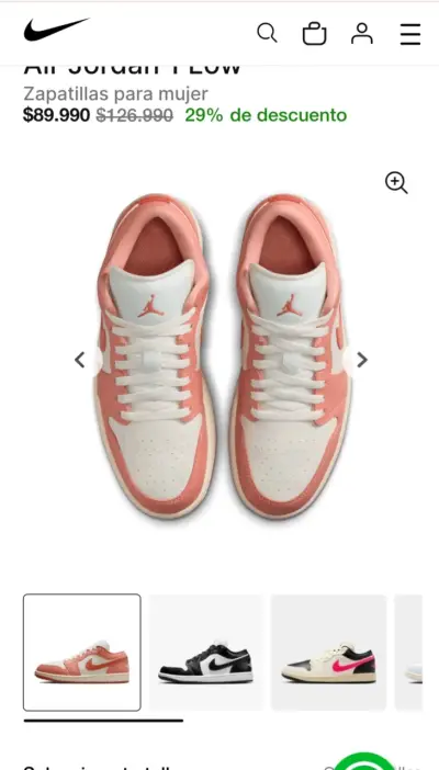 Zapatillas Air Jordan Low rosadas - miniatura 1