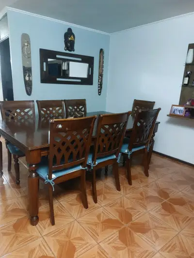 Juego comedor de madera 10 personas - miniatura 1