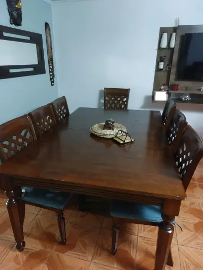 Juego comedor de madera 10 personas - miniatura 2