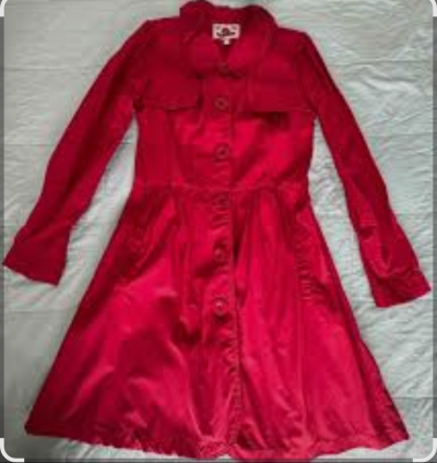 Abrigo rojo elegante - miniatura 1