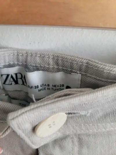 Pantalón Marine Straight Zara Gris - miniatura 2