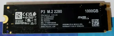 SSD M2 Crucial P3 PCIe 1 TB - miniatura 2