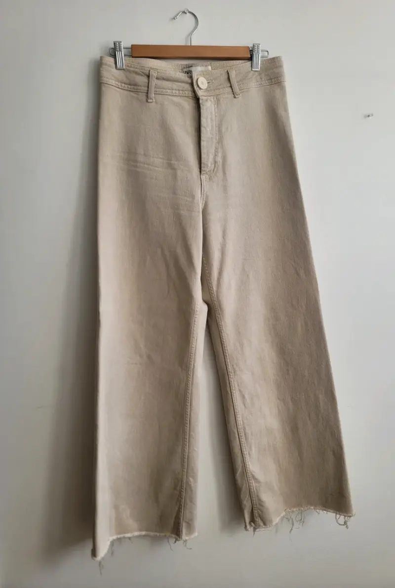 Pantalón Marine Straight Zara beige - 1