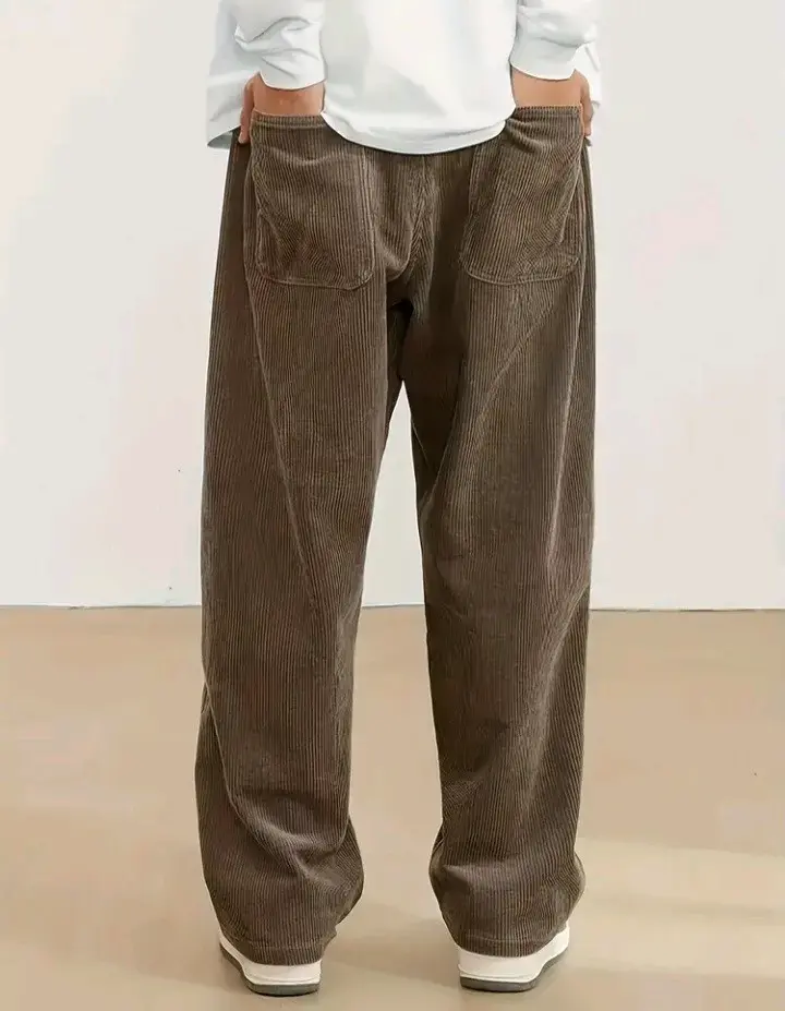Pantalones de pana marrones 6XL - 3
