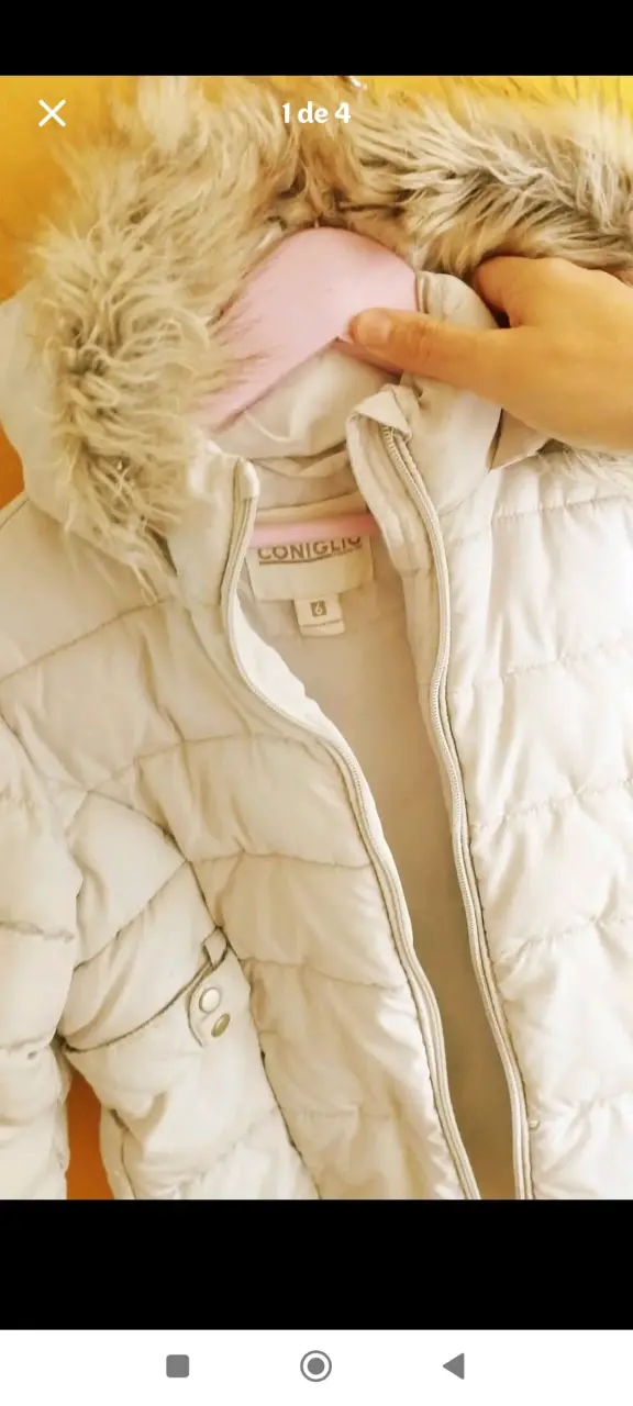 Chaqueta acolchada beige clara - 3