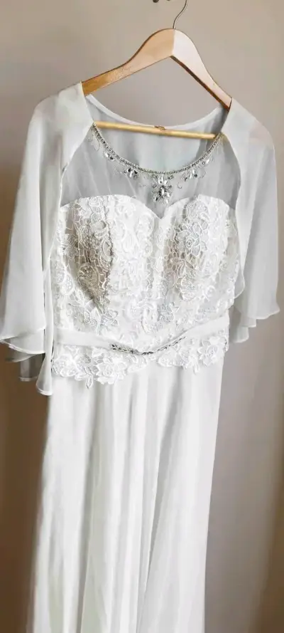 Vestido de novia encaje blanco - miniatura 6