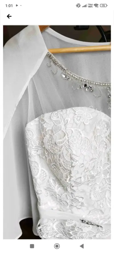 Vestido de novia encaje blanco - miniatura 7