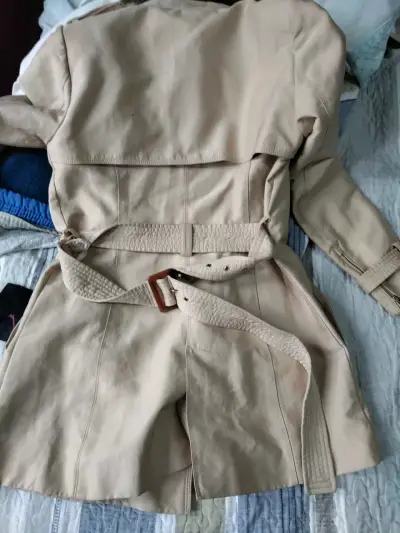 Abrigo trench beige mujer - miniatura 3