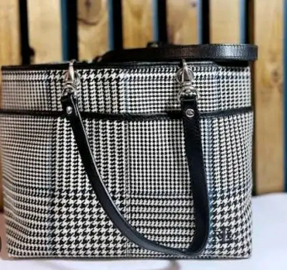 Bolso de mano a cuadros - 1