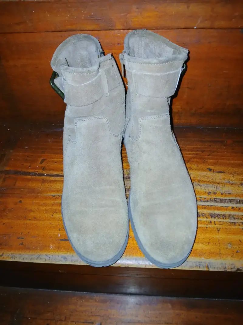 Botines de gamuza beige - 3