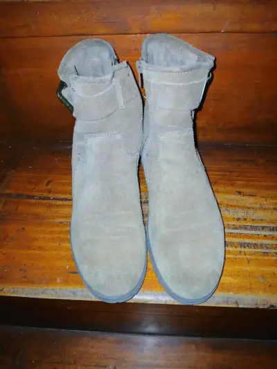 Botines de gamuza beige - miniatura 3