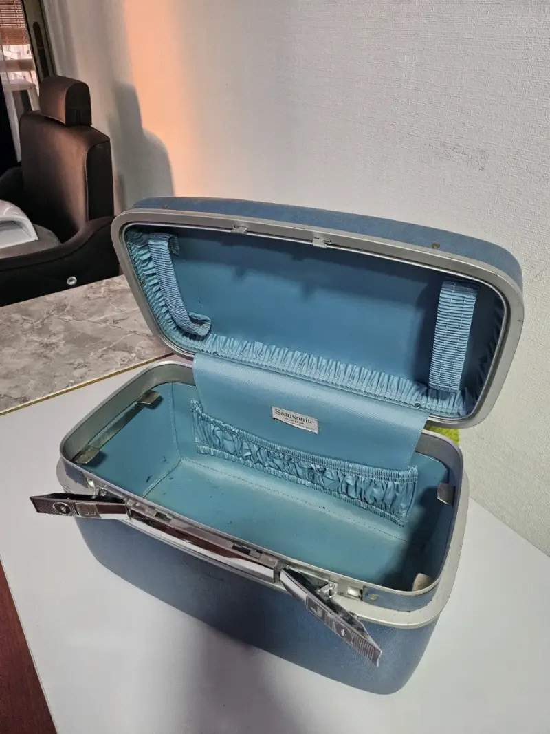 Maletín vintage azul - 3