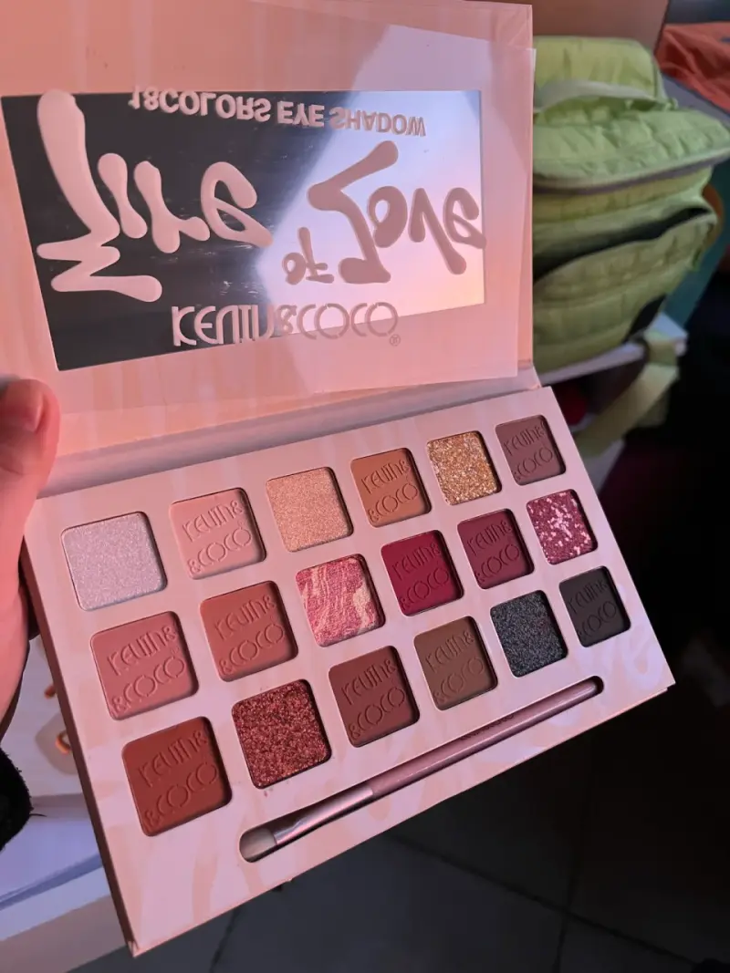 Paleta de sombras multicolor