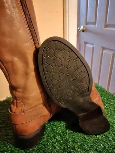 Botas altas de cuero marrón marca Franco Sarto - miniatura 4
