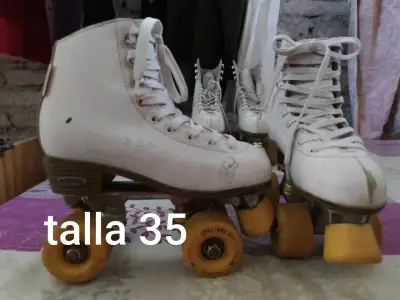 Patines de ruedas blancos talla 35 - miniatura 1