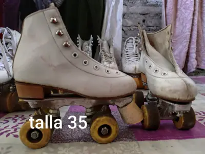 Patines de ruedas blancos talla 35 - miniatura 2
