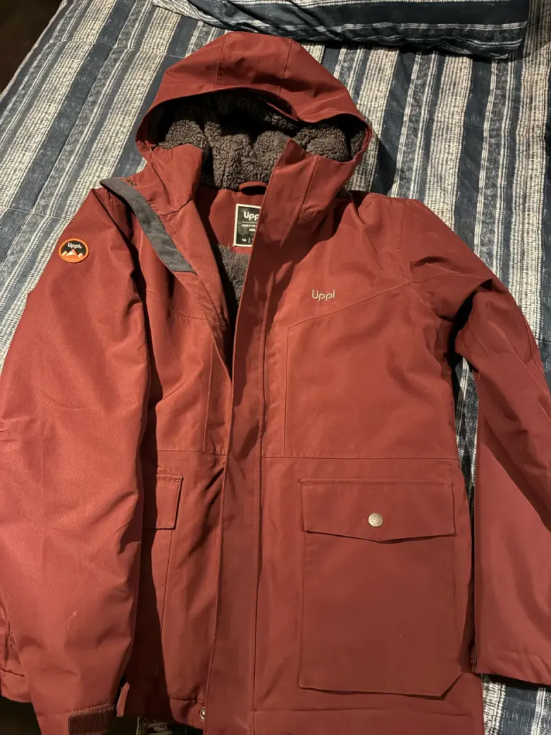 Chaqueta/parka Lippi con capucha burdeo - 1