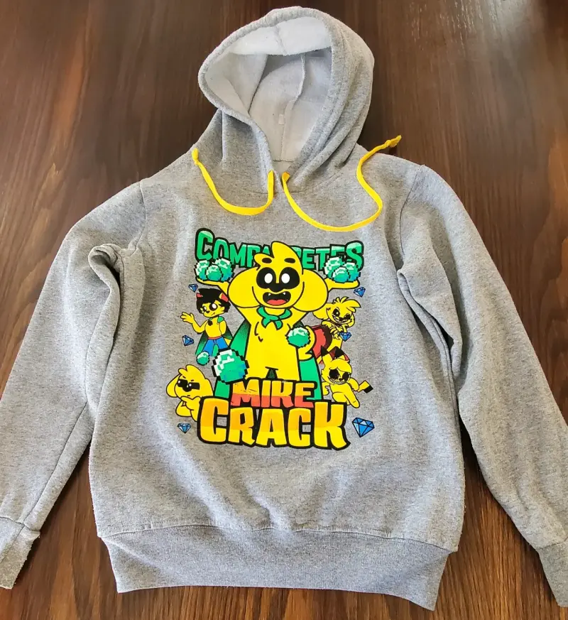 Polerón capucha Mike Crack gris