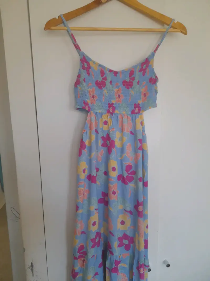 Vestido estampado flores azul - 2