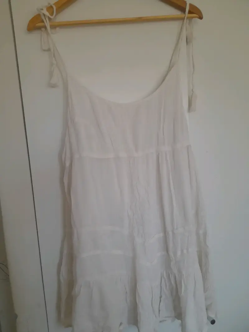 Vestido blanco suelto - 2