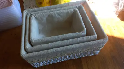 Juego de cajas organizadoras tejidas - miniatura 2