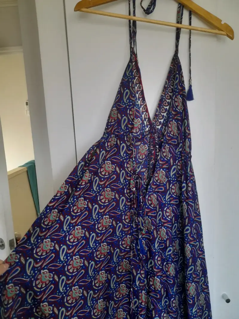 Vestido largo bohemio multicolor - 1