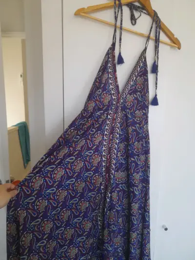 Vestido largo bohemio multicolor - miniatura 2