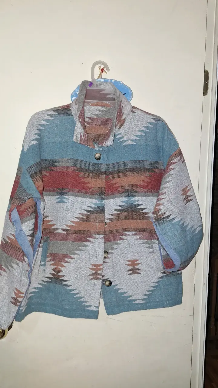 Chaqueta estampada geométrica - 1