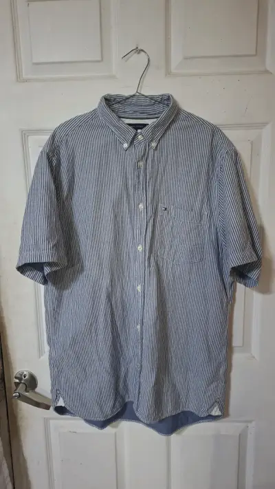 Camisa rayada azul claro - miniatura 1
