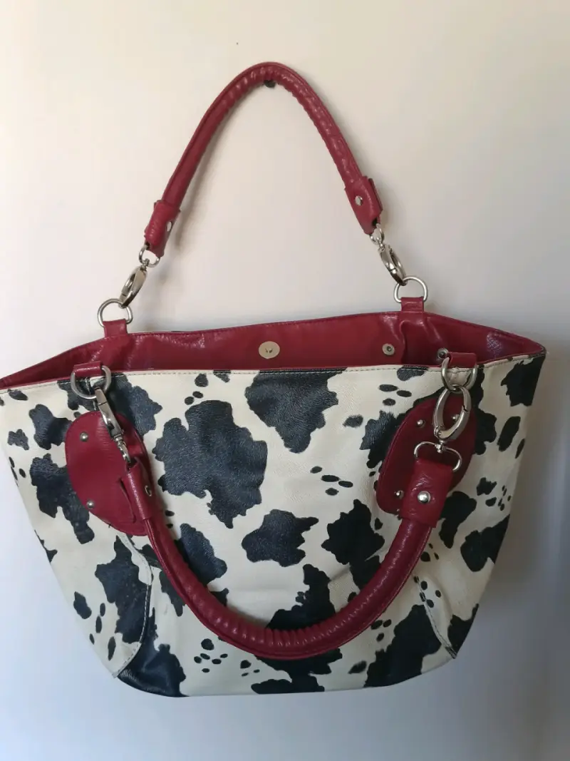 Bolso de mano blanco y negro - 1