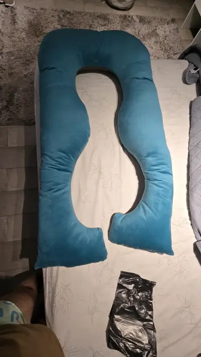 Almohada de maternidad azul - miniatura 2