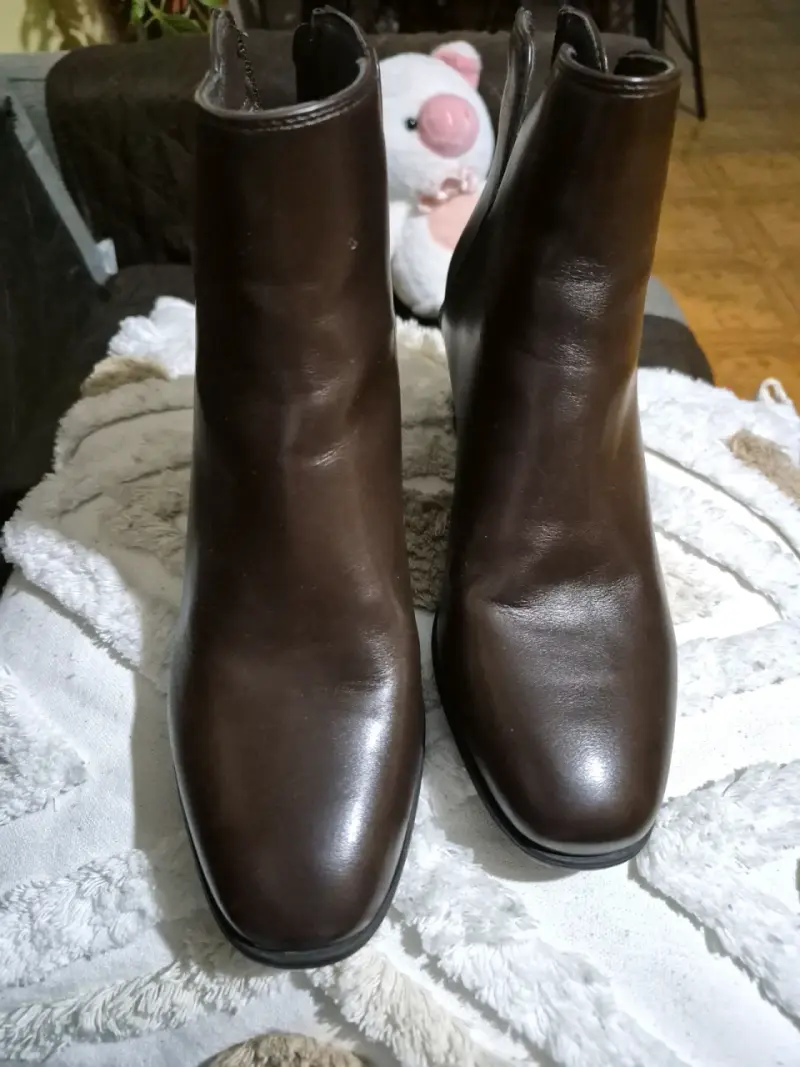 Botines de cuero marrón - 1