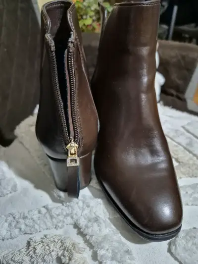 Botines de cuero marrón - miniatura 3