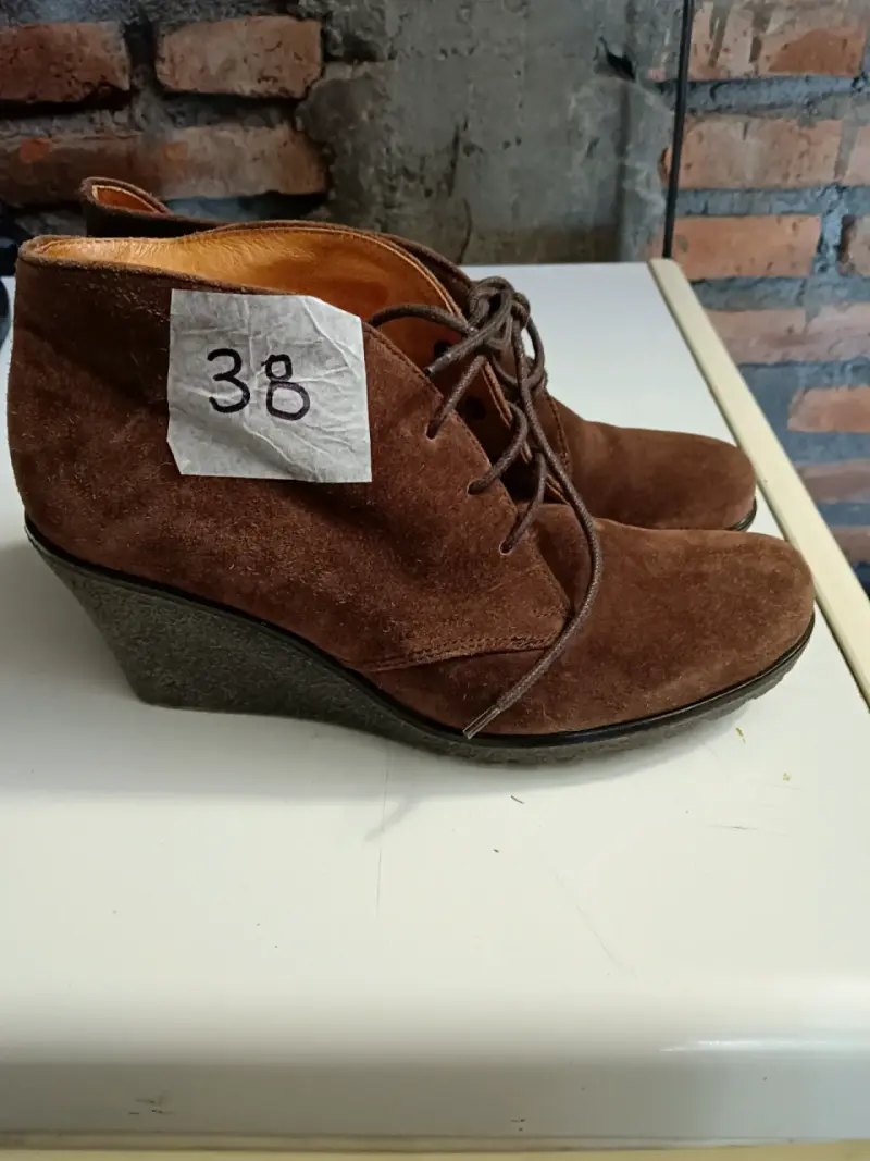 Botines de cuero azul oscuro - 5
