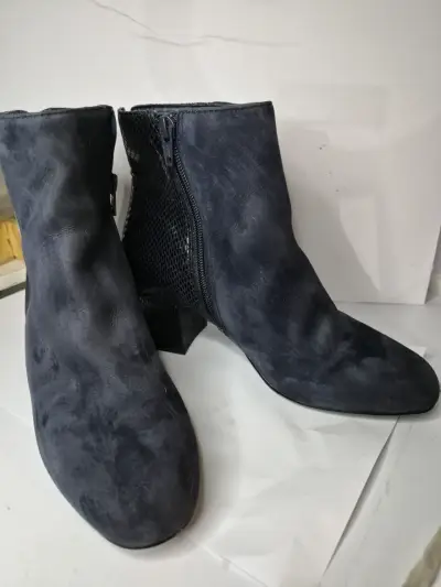 Botines Azul oscuro con tacón medio - miniatura 1