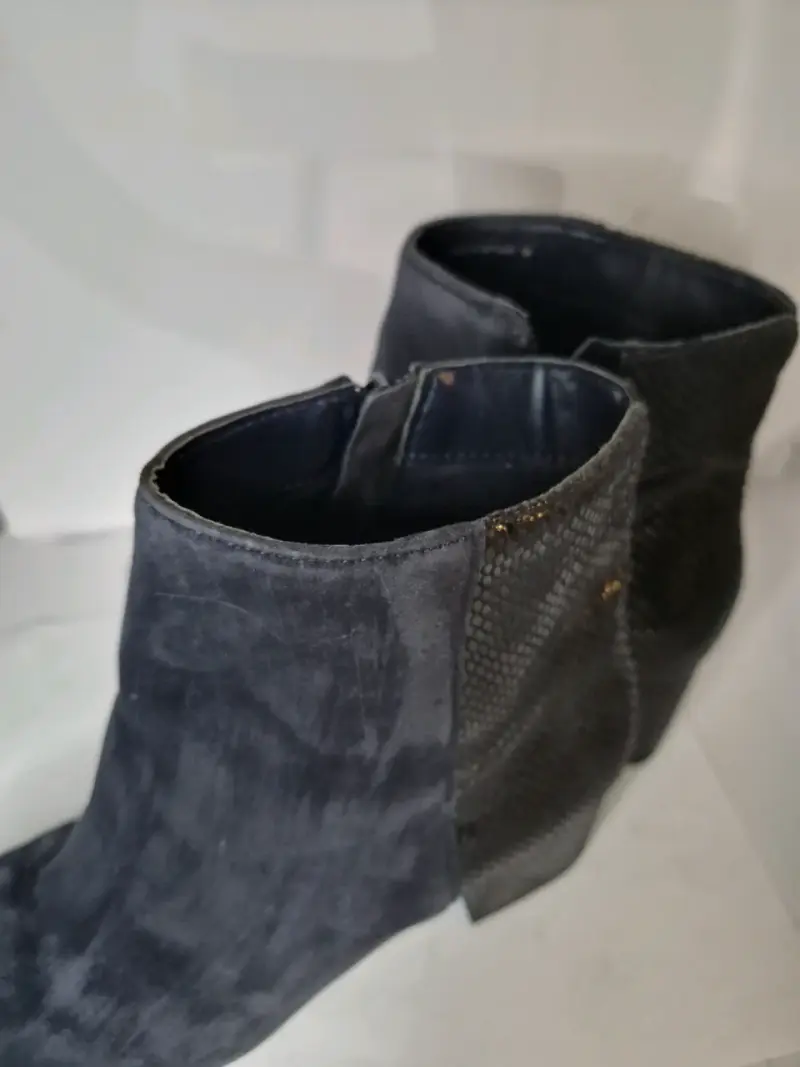 Botines Azul oscuro con tacón medio - 3