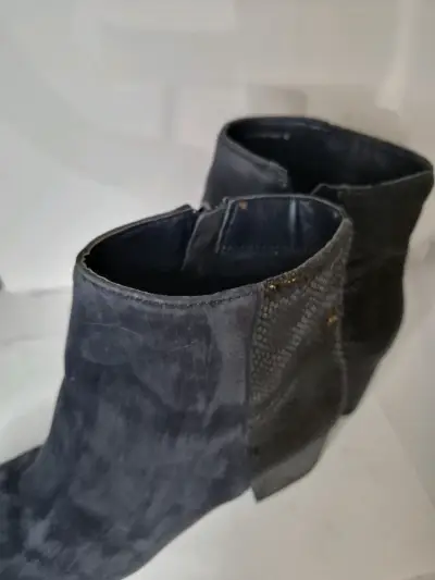 Botines Azul oscuro con tacón medio - miniatura 3