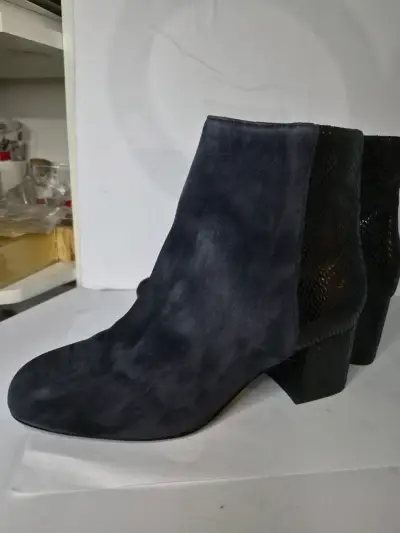 Botines Azul oscuro con tacón medio - miniatura 4